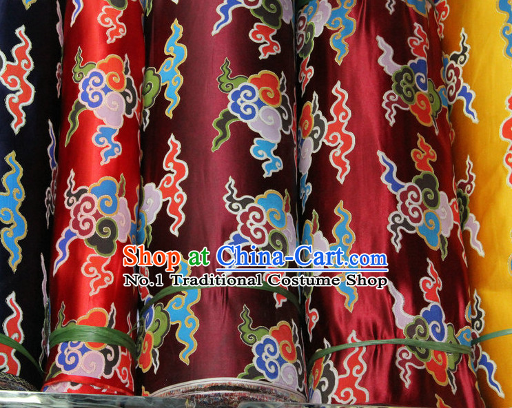 Chinese Tibetan Brocade Embroidered Fabric Sewing Material