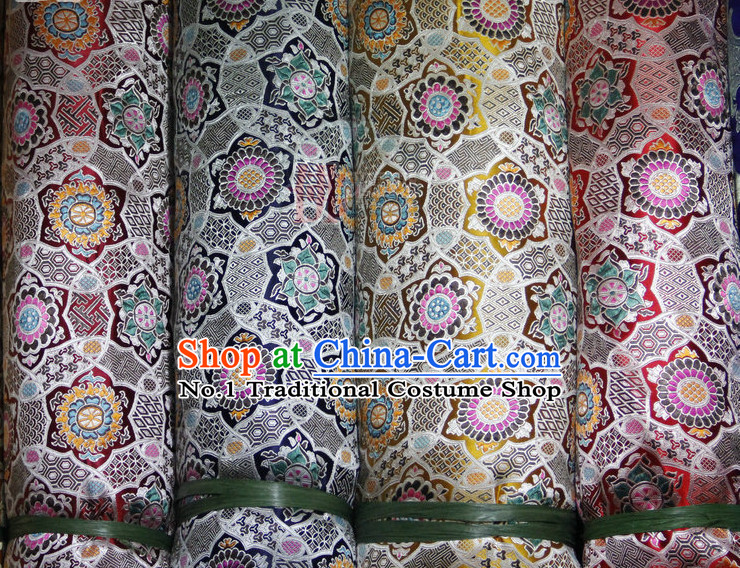 Asian Tibetan Brocade Embroidered Fabric Upholstery Material