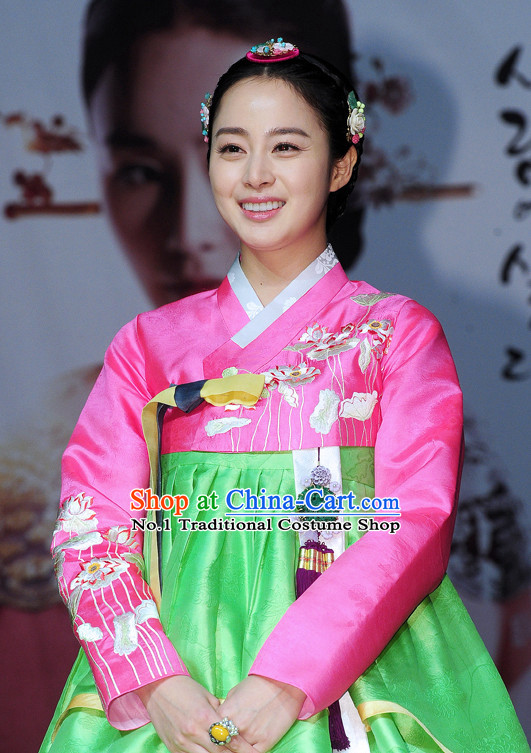 Korean Princess Costumes Classical Hanbok Clothes Complete Set for Ladies