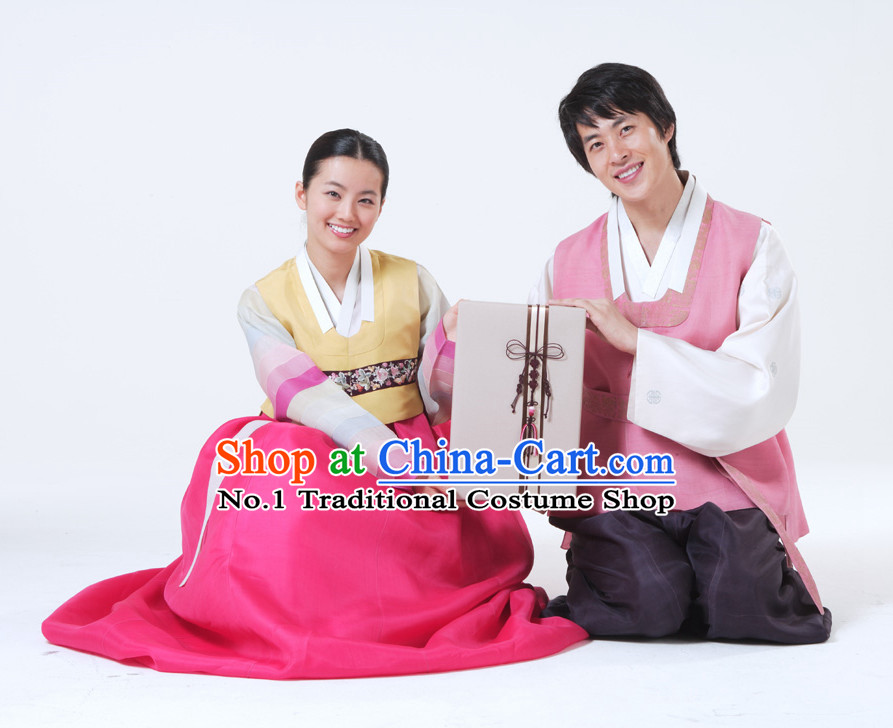 Korean National Dress Costumes Traditional Costumes for Husband and Wife