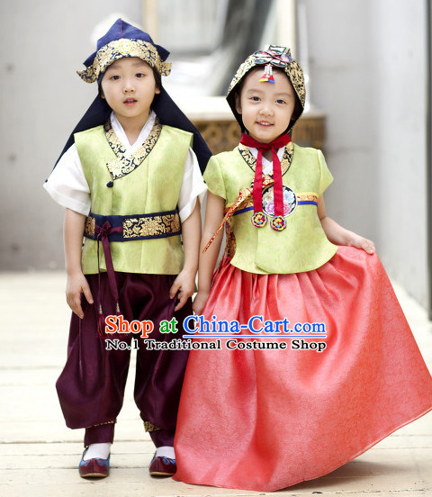 Korean Plus Size Clothing Fashion Clothes Dance Attire Dance Gear Hanbok for Kids
