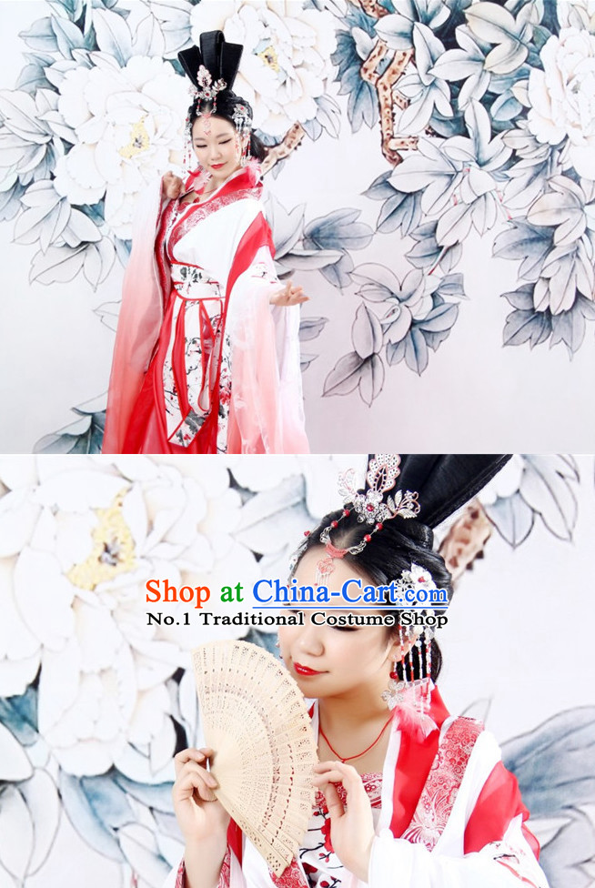 Chinese Princess Ancient Style Costumes and Hair Accessories Complete Set