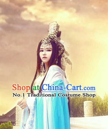 Asian Chinese Ancient Traditional ong Wigs and Hair Accessories for Women