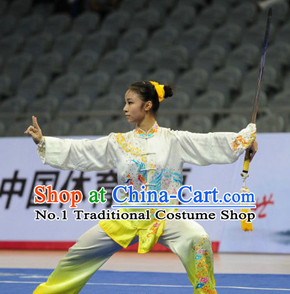 Top Phoenix Tai Chi Sword Clothing Yoga Wear Yang Tai Chi Quan Kung Fu Pants and Blouse for Women