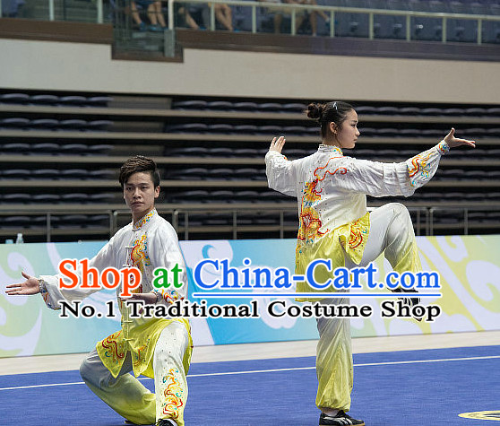 Top Color Transition Tai Chi Costumes Taijiquan Costume Aikido Chikung Tichi Uniforms Quigong Uniform Thaichi Martial Art Qi Gong Combat Clothing Competition Uniforms for Women or Men
