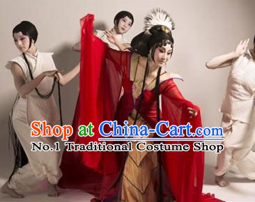 Chinese Peking Opera Beijing Opera Hua Dan Costumes and Headwear Complete Set