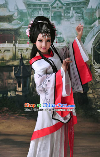 Chinese Princess Kimono Dress and Hair Accessories Complete Set