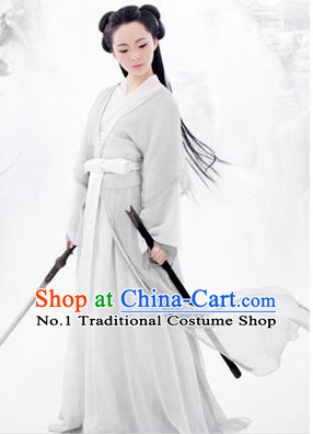 Chinese Ancient Fairy Costume and Long Wig Complete Set