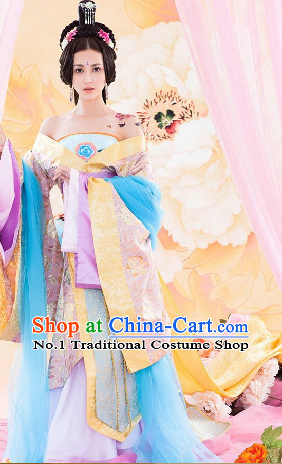 Traditional Chinese Ancient Sexy Hanfu Costumes Complete Set for Women