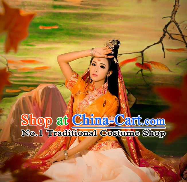 Chinese Ancient Zhao Feiyan Sexy Costumes Complete Set for Women