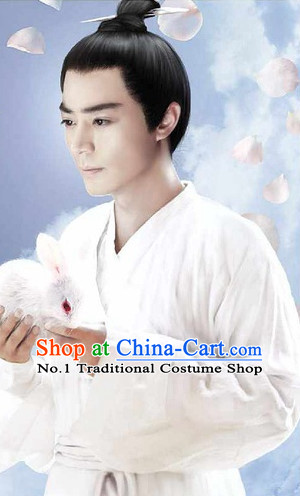 Traditional Chinese Taoist Black Wigs for Men