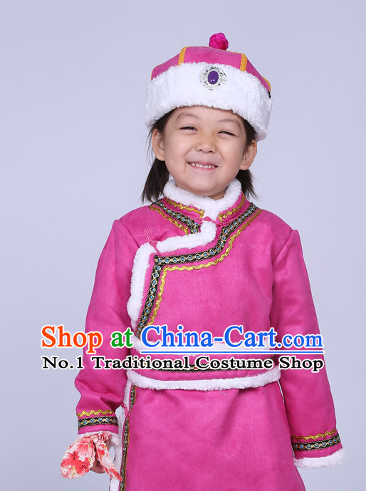Mongolian clothing traditional dress Mongolia costumes hat kids boys girls women men ethnic costumes minority dresses
