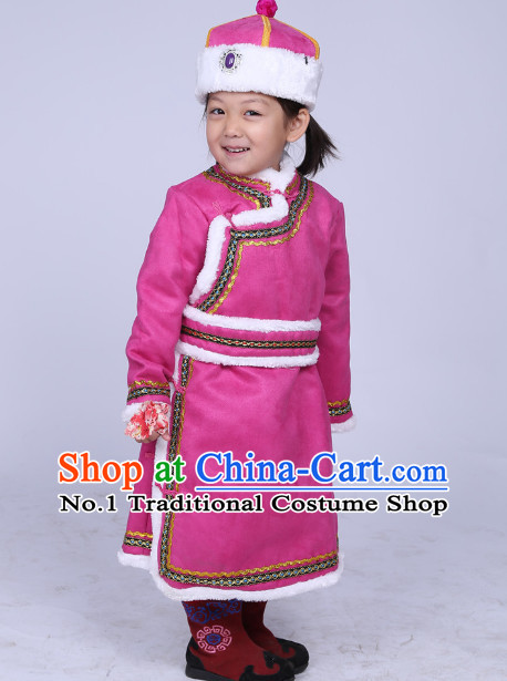 Mongolian clothing traditional dress Mongolia costumes hat kids boys girls women men ethnic costumes minority dresses