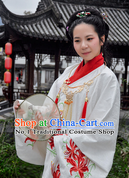 Chinese Traditional Hanfu Clothes Complete Set for Women
