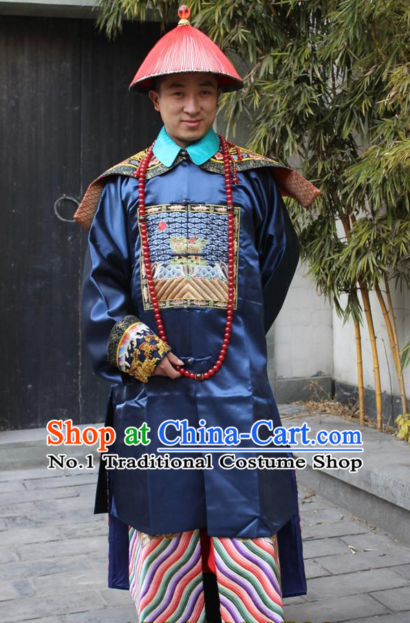 Chinese Ancient Official Costumes and Hat Complete Set for Men