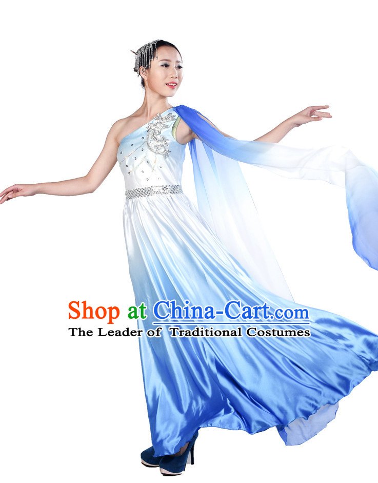lyrical style color transition dance costume