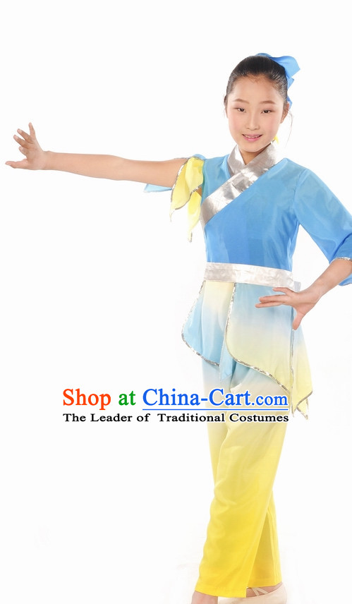 Ancient Student Dance Costumes and Headdress Complete Set for Kids