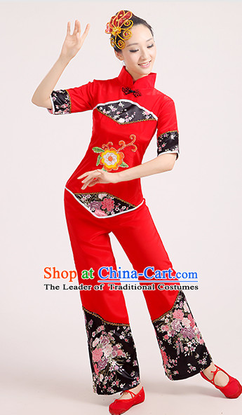 Chinese Competition Classicial Fan Dancing Uniform for Women