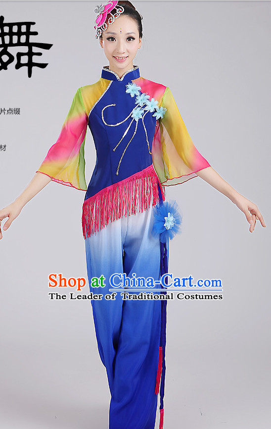 Chinese Fan Dancewear and Headpieces Complete Set for Woen