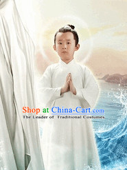 Chinese White Fairytale Kids Hanfu Costume Complete Set