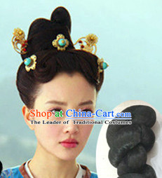 Ancient Chinese Traditional Hair extensions Wigs Fascinators Toupee Hair Pieces for Women