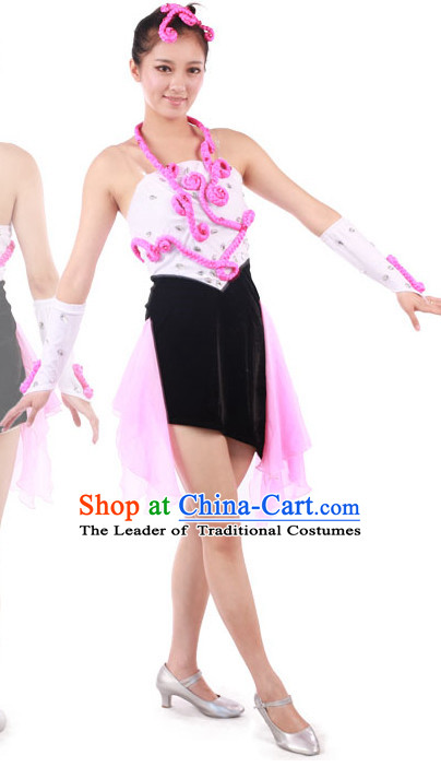 Chinese Teenagers Folk Dance Uniform for Competition