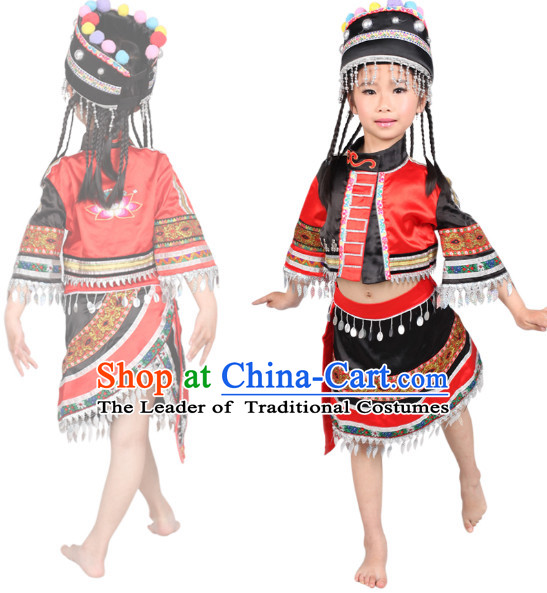 Chinese Folk Ethnic Dance Costume Competition Dance Costumes for Kids