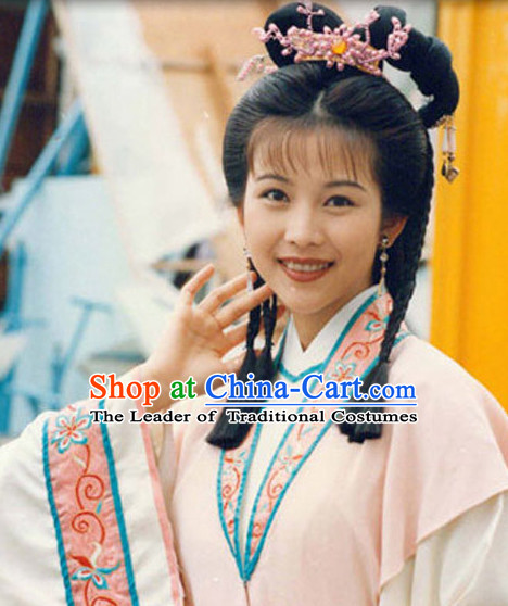 Chinese Female Folk Wigs and Hair Accessories