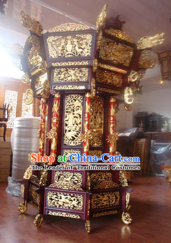 Golden Dragon Chinese Classical Handmade and Carved Emperor Living Room Hanging Palace Lantern