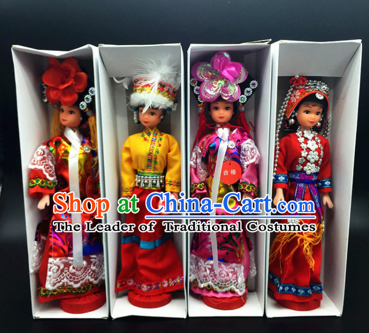 56 Minorities Silk Figurines Collections Complete Set