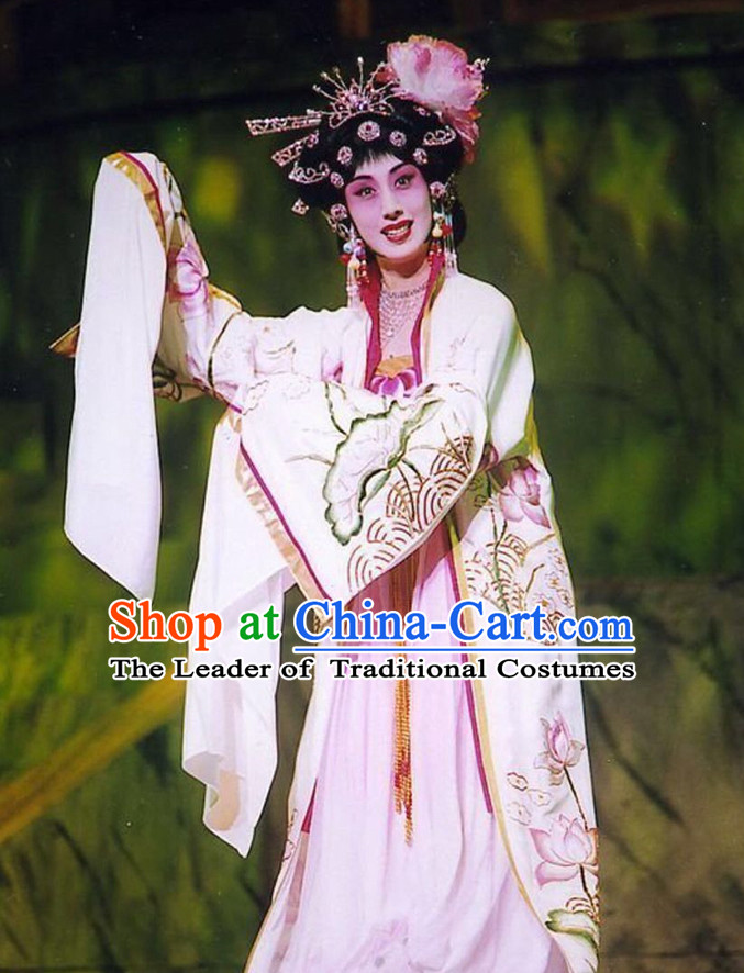 Chinese Ancient Opera Tang Dynasty Empress Stage Costumes and Hair Accessories Complete Set