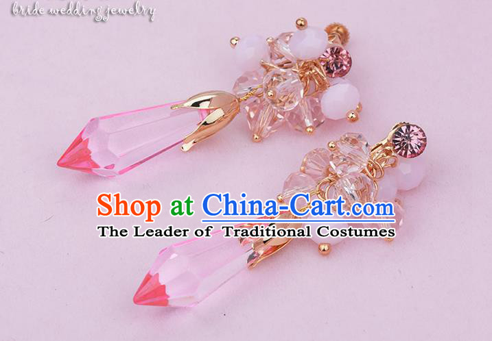 Traditional Jewelry Accessories, Princess Bride Earring, Wedding Accessories, Baroco Style Crystal Earrings for Women