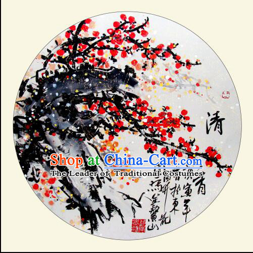 Classic Handmade Umbrella Traditional Chinese Painting Red Plum
