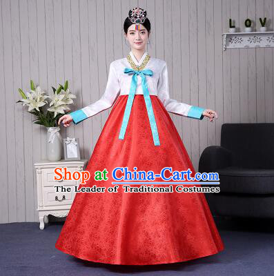 Korean Traditional Costumes Women Ancient Clothes Wedding Dress Full Dress Formal Attire Ceremonial Dress Court Stage Dancing