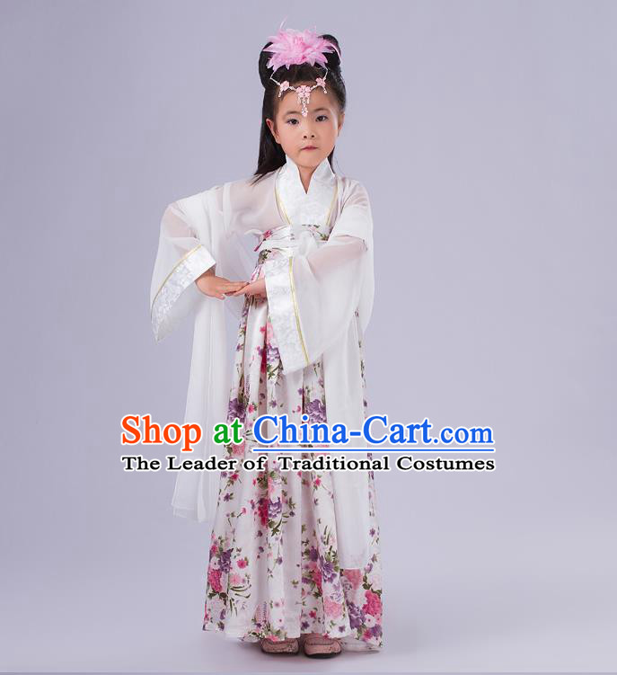 Ancient Chinese Palace Costumes Complete Set, Traditional Han Dynasty Ancient Palace Ru Skirt, Children Clothing, Cosplay Tang Dynasty Fairy Princess Dress Suits for Kids