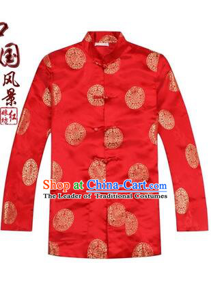 Tang Suit for Men Coat Long Sleeves Chinese Style Dress Traditional