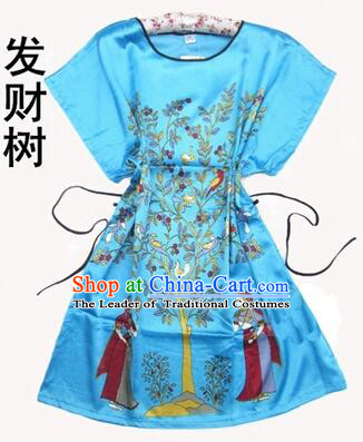 Night Gown Women Sexy Skirt Ancient China Style Chinese Traditional Chinese Guiana Chestnut  Night Suit Nighty Bedgown Blue
