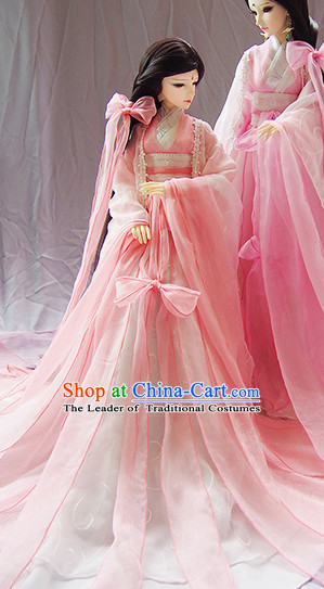 Ancient Chinese Pink Princess Costumes Complete Set for Women