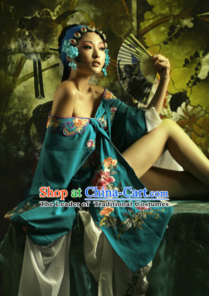 Chinese Classical Long Sleeves Water Sleeve Dance Costumes Complete Set for Women