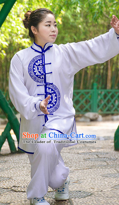 Kung Fu Martial Arts Practice and Competition Costume Wing Chun Apparel Taiji Tai Chi Uniform for Adults Children