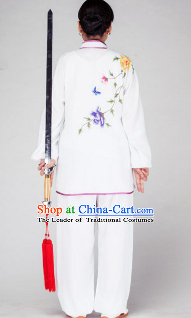 Chinese Asian Mandarin Kung Fu Martial Arts Practice and Competition Costume Wing Chun Apparel Taiji Tai Chi Uniform