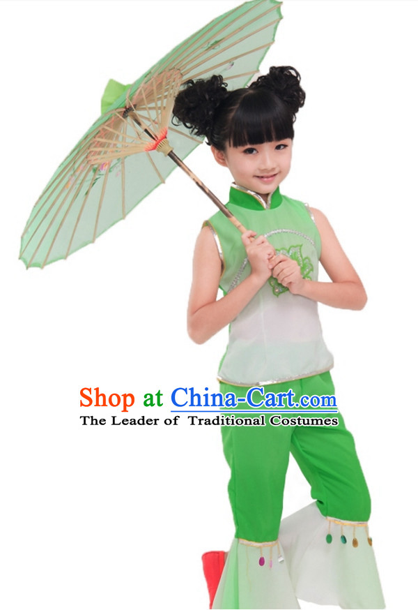 Chinese Folk Dance Costume for Girls Kids Children