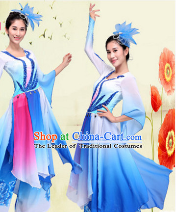 Chinese Traditional Classic Dance Costumes Dress online for Sale and Headdress Complete Set for Women Girls Adults Youth Kids
