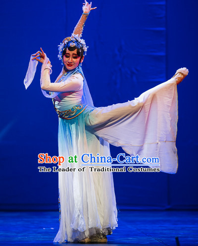 Chinese Professional Stage Classical Dancing Costume and Headpieces Complete Set for Women