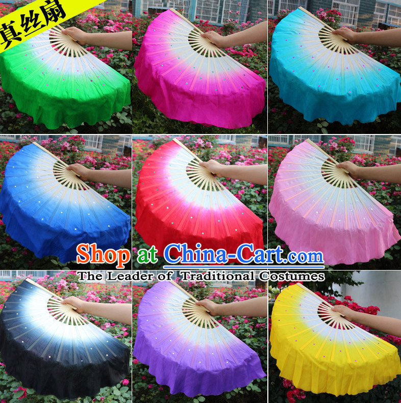 Traditional Chinese Pure Silk Dance Fan