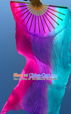 Pure Silk Color Transition Competition Chinese Dance Fan Cultural Fans
