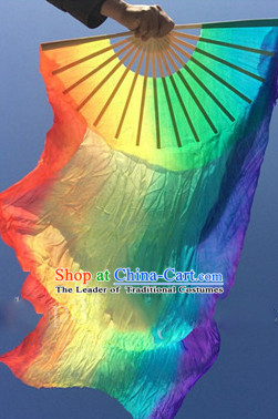 Pure Silk Color Transition Competition Chinese Dance Fan Cultural Fans
