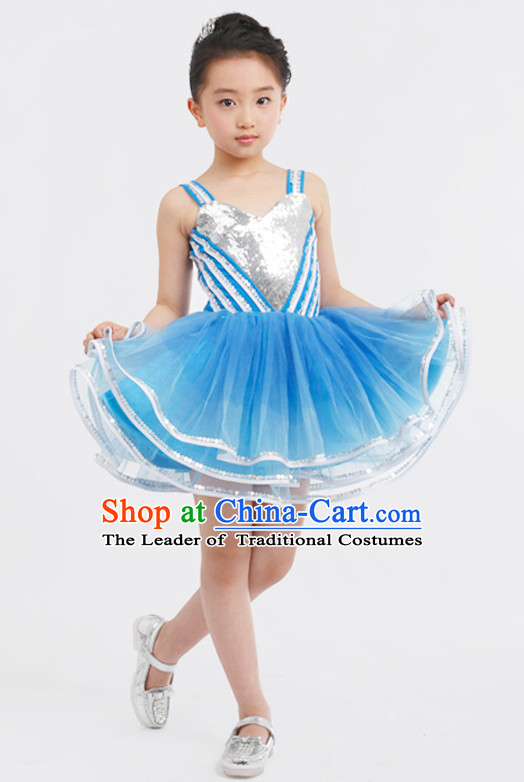 Chinese Competition Dance Costumes Kids Dance Costumes Folk Dances Ethnic Dance Fan Dance Dancing Dancewear for Children