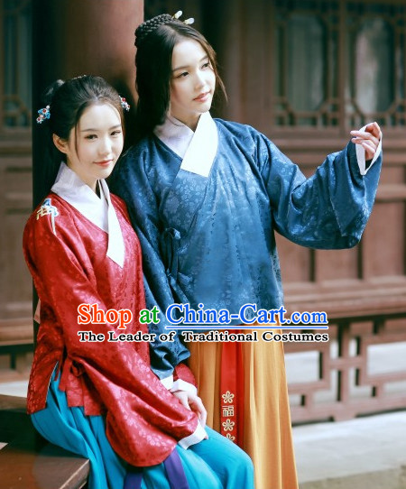 Red Ancient Chinese Ming Dynasty Clothing for Women