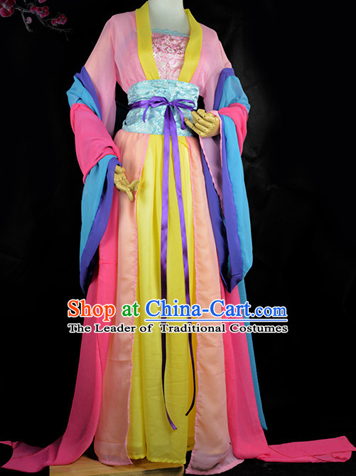 Chinese Traditional Servant Costumes Complete Set for Girls Women